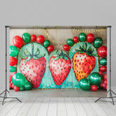 Lofaris Strawberry Balloon Arch Sweet Cake Smash Backdrop